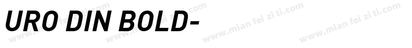 URO DIN BOLD字体转换